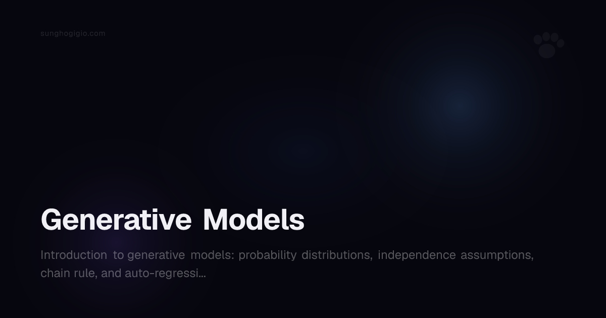 Generative Models - Sungho Park