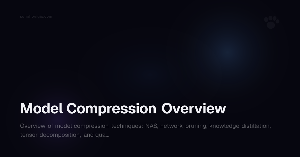 Model Compression Overview - Sungho Park